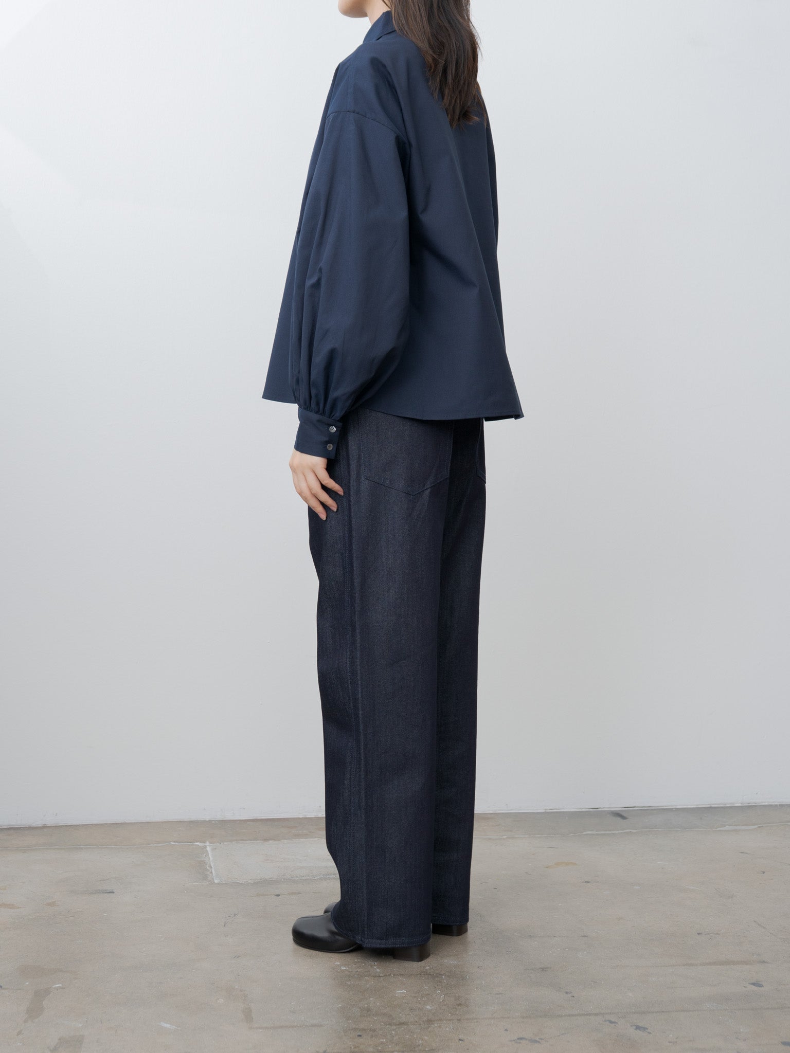 Namu Shop - Veritecoeur Wide Shirt - Dark Navy