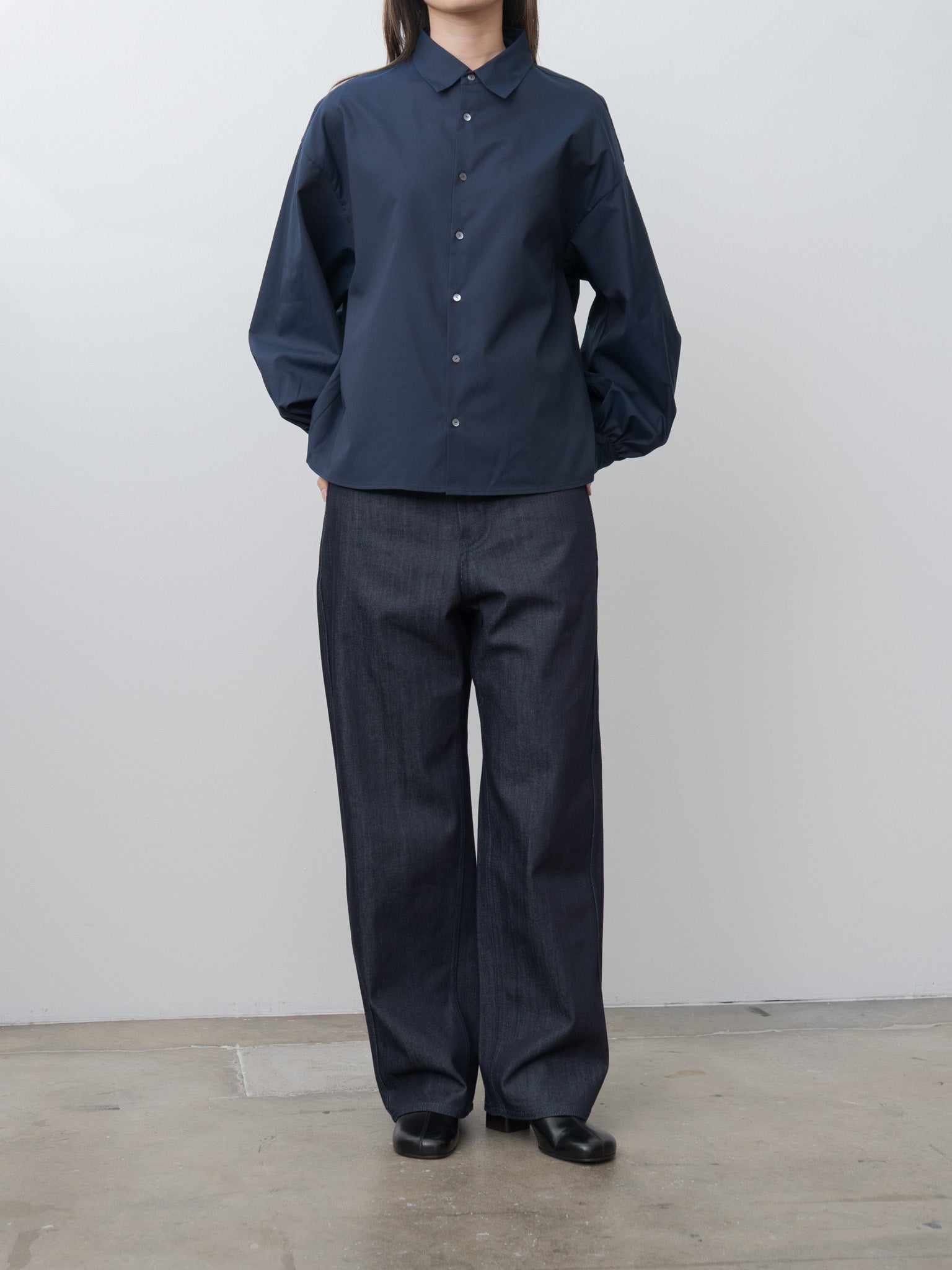 Namu Shop - Veritecoeur Wide Shirt - Dark Navy