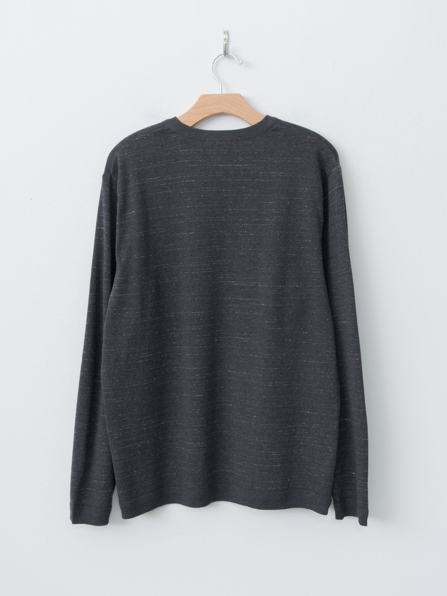 Namu Shop - Fujito Border Knit T-Shirt - Charcoal Border