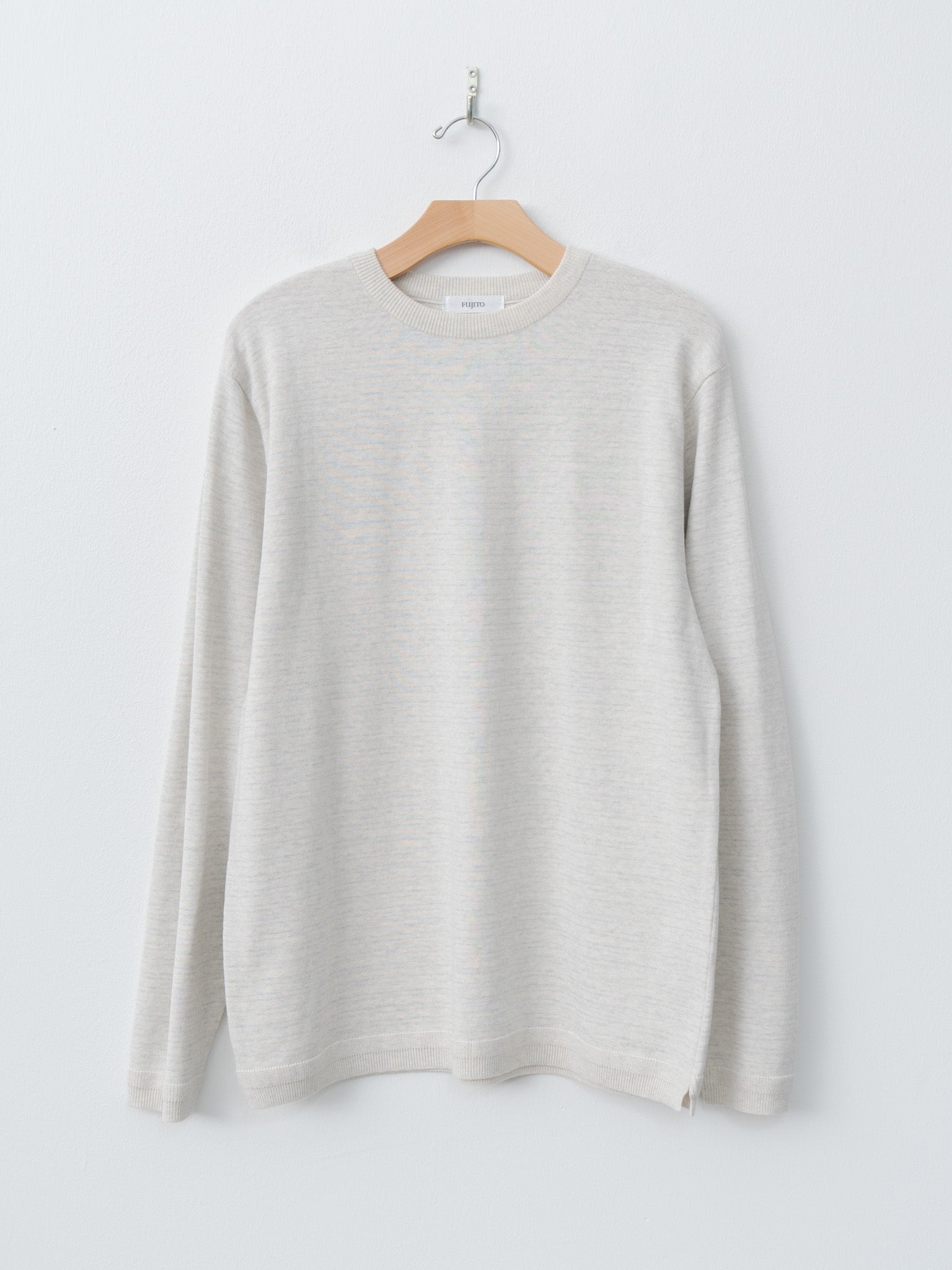 Namu Shop - Fujito Border Knit T-Shirt - Oatmeal Border
