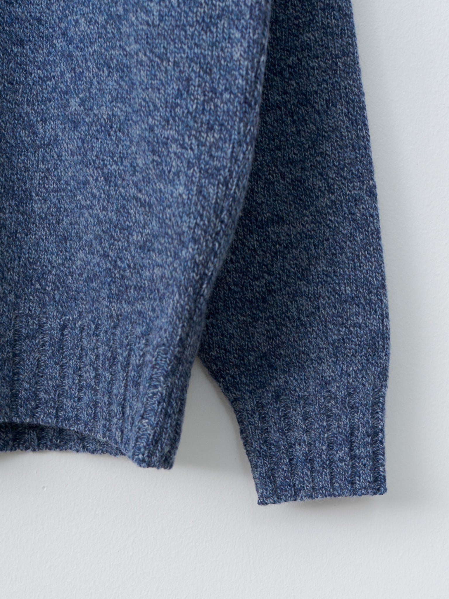 Namu Shop - Fujito C/N Knit Sweater - Mix Blue