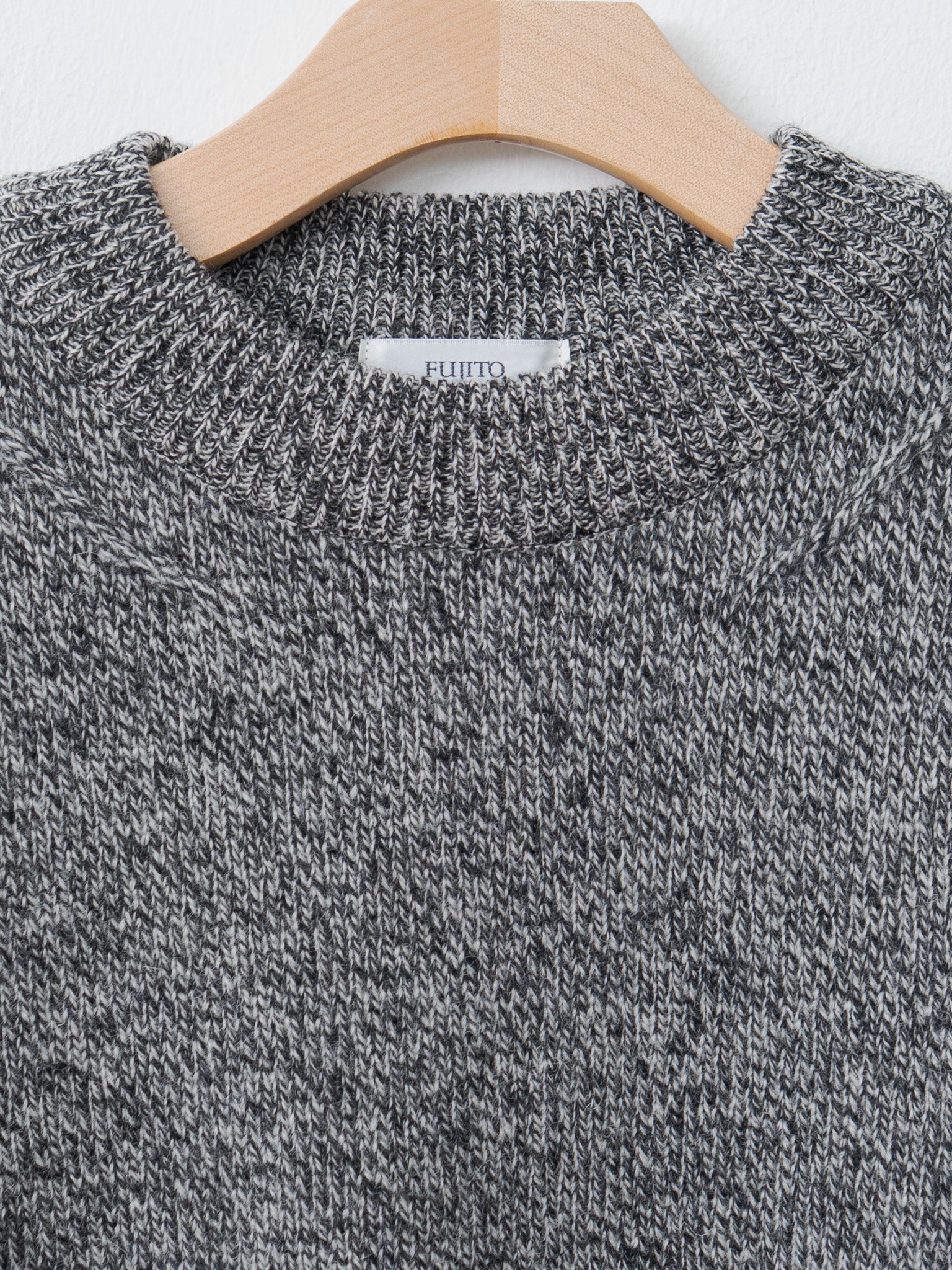 Namu Shop - Fujito C/N Knit Sweater - Mix Black