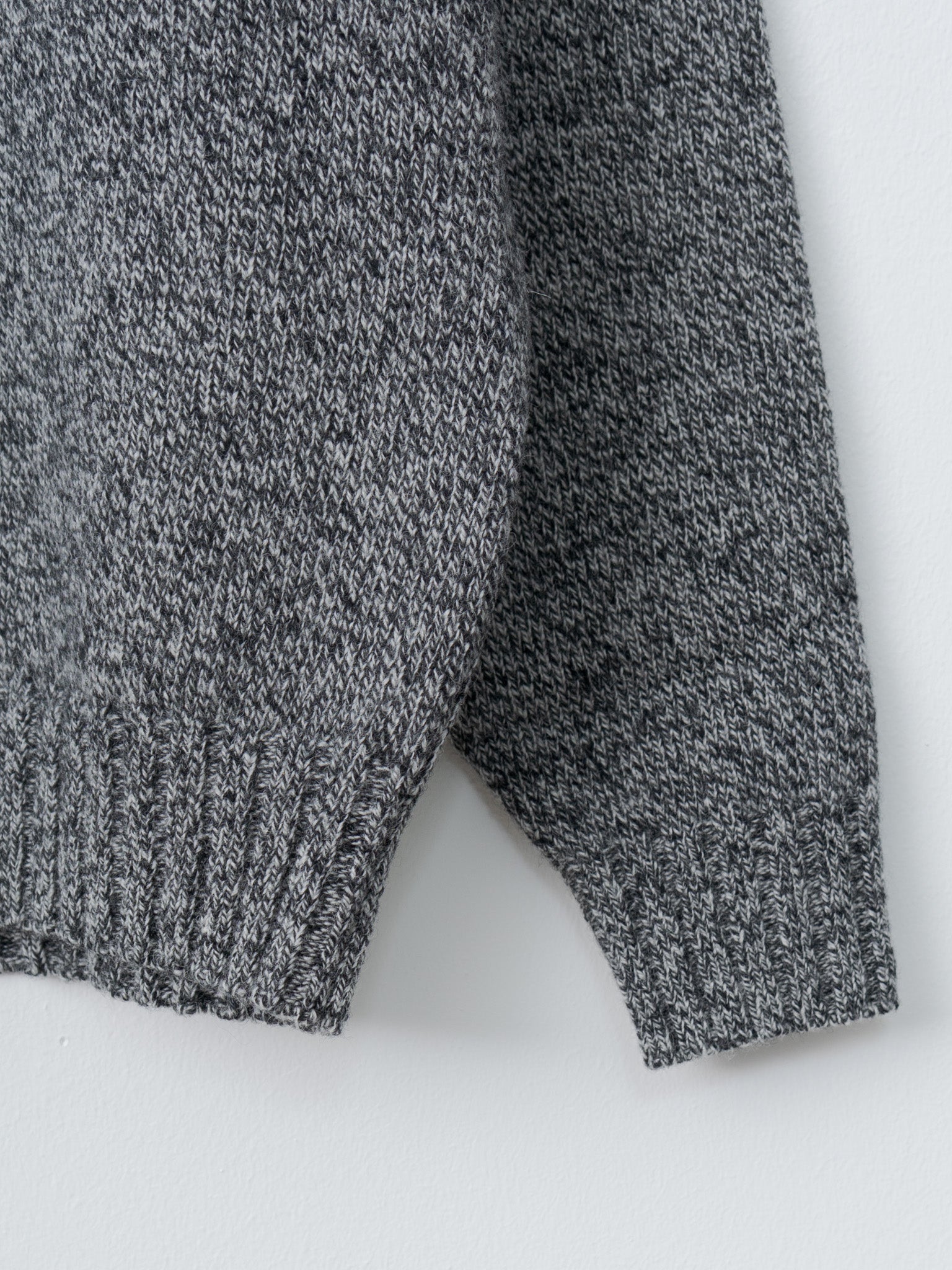 Namu Shop - Fujito C/N Knit Sweater - Mix Black