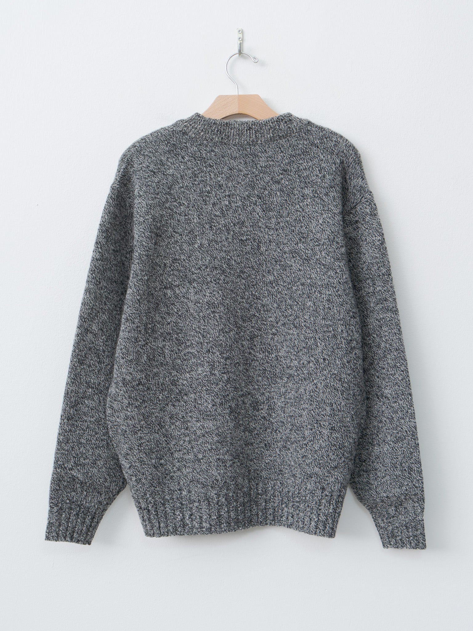 Namu Shop - Fujito C/N Knit Sweater - Mix Black