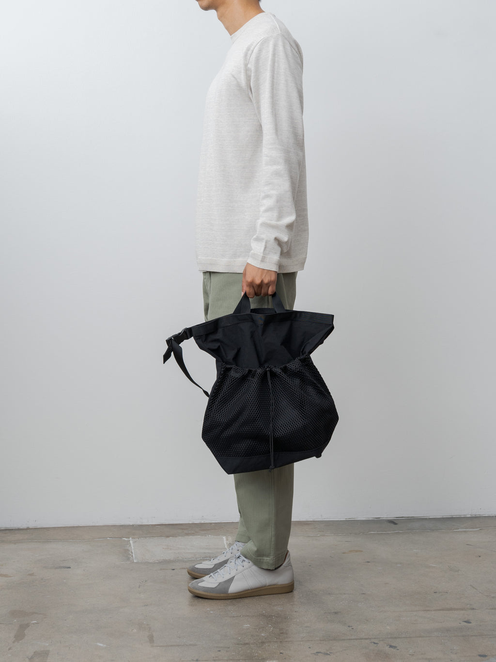Namu Shop - Tembea Roll Top Tote - Black/Black