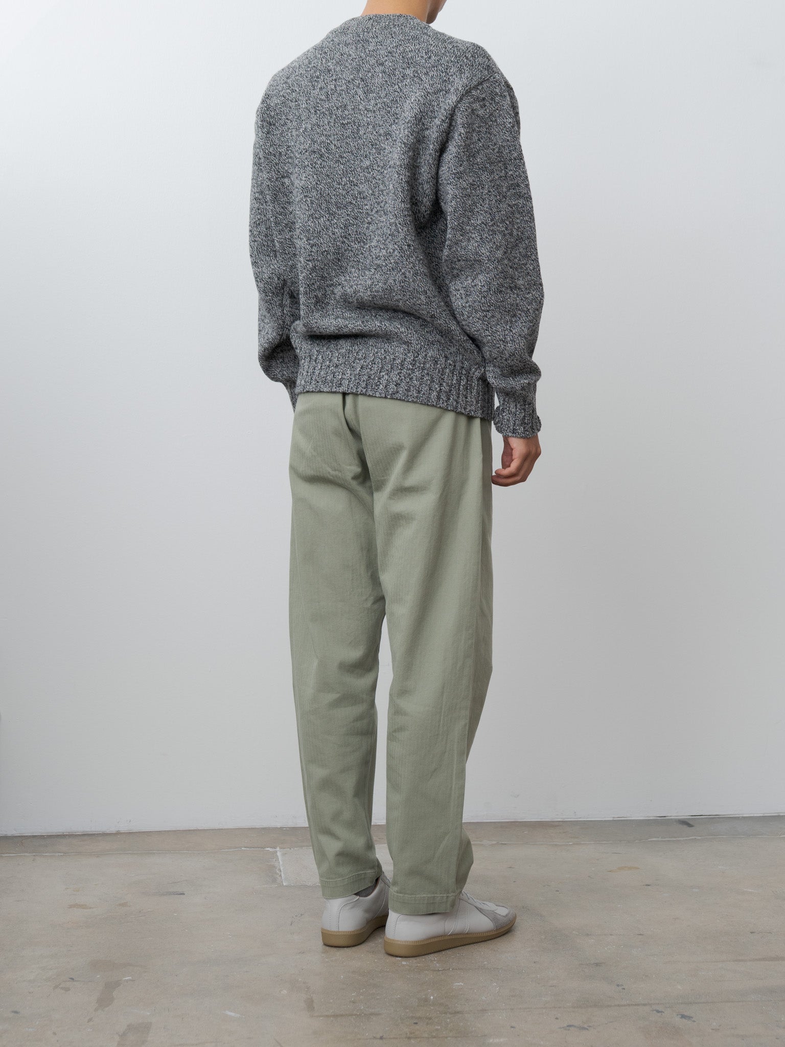 Namu Shop - Fujito C/N Knit Sweater - Mix Black