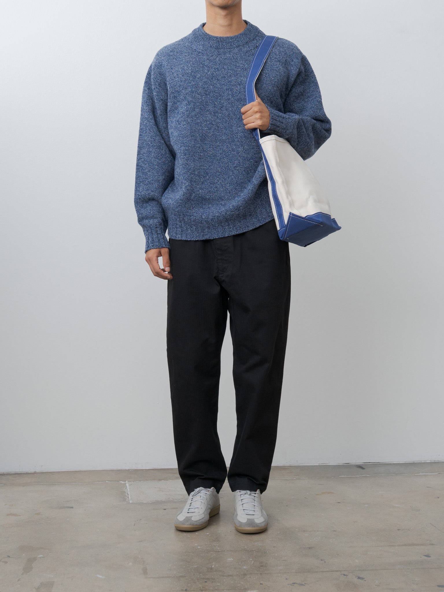 Namu Shop - Tembea Branch Tote Small - Natural/Navy