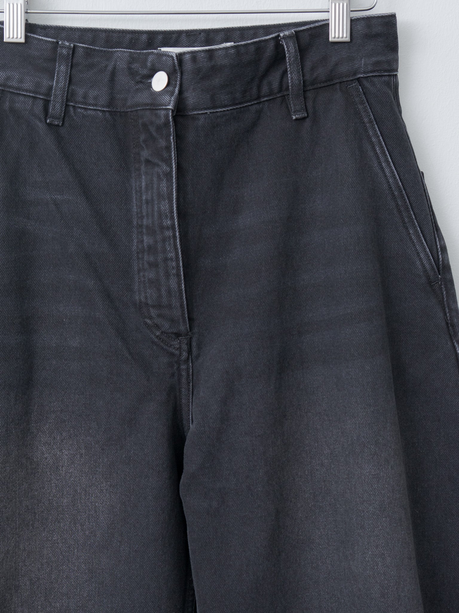 Chalco Wide Crop Pant - Washed Black