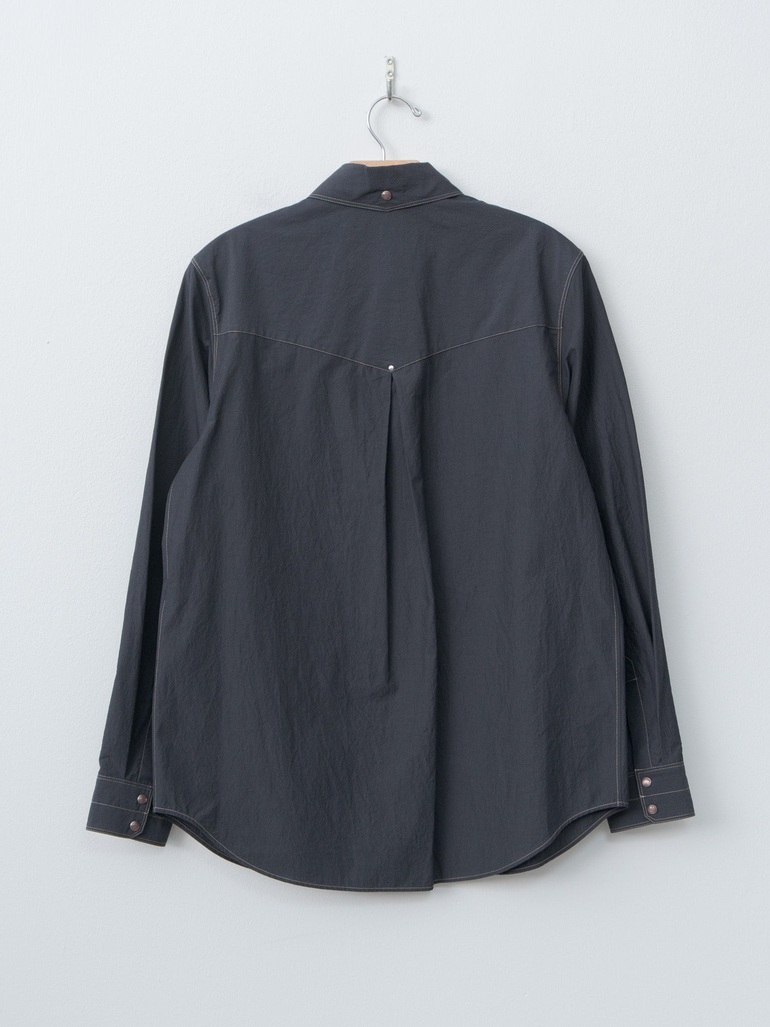 Chest-Pocket Fitted Shirt - Charcoal