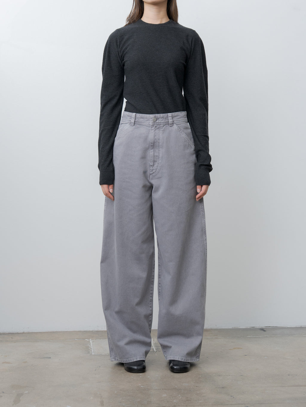 Crew Neck Sweater - Anthracite Melange