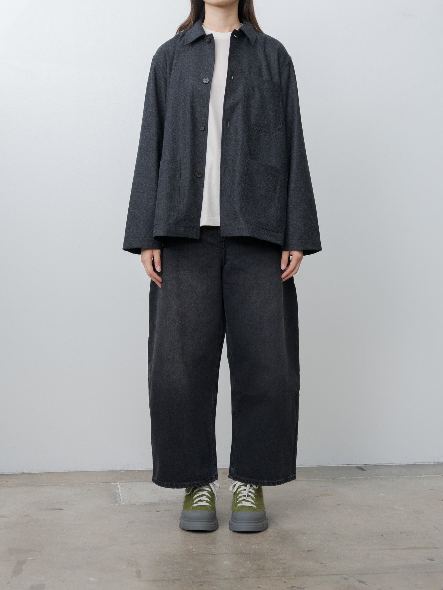 Chalco Wide Crop Pant - Washed Black