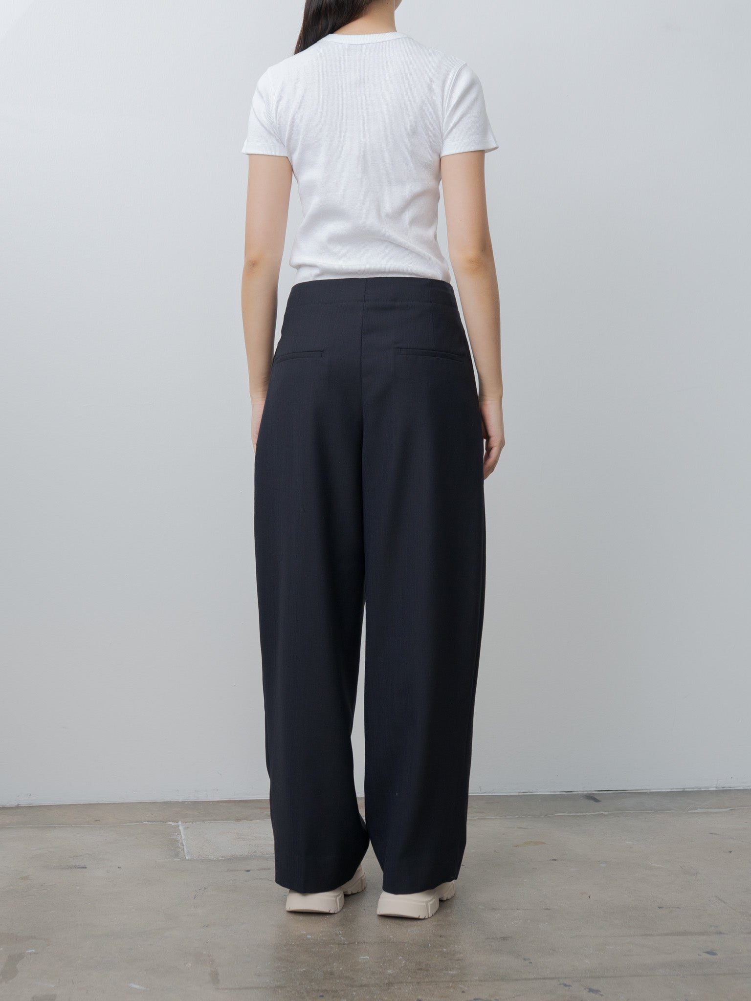 Lira Double Pleat Pant - Darkest Navy