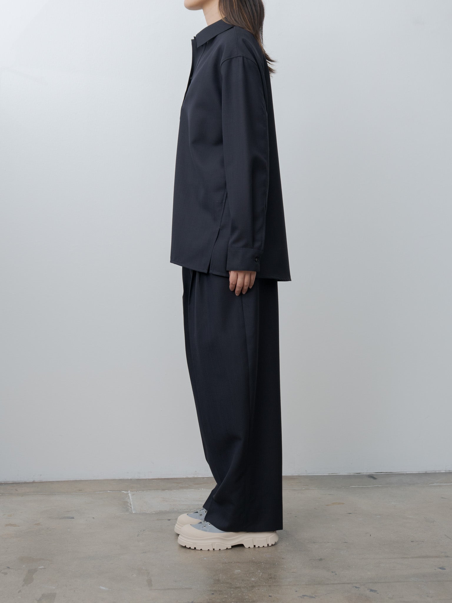 Pinole Half Placket Shirt - Darkest Navy