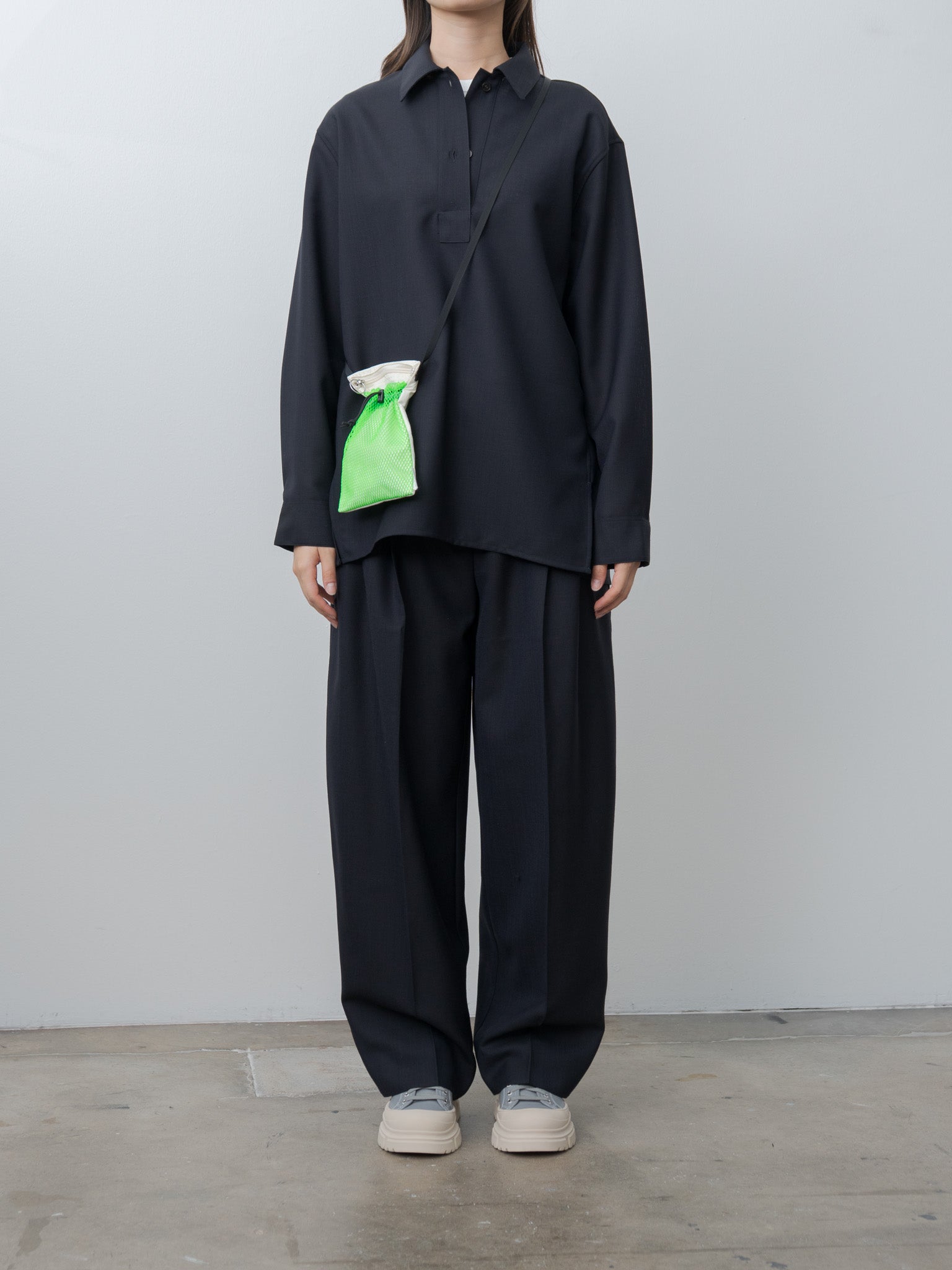 Pinole Half Placket Shirt - Darkest Navy
