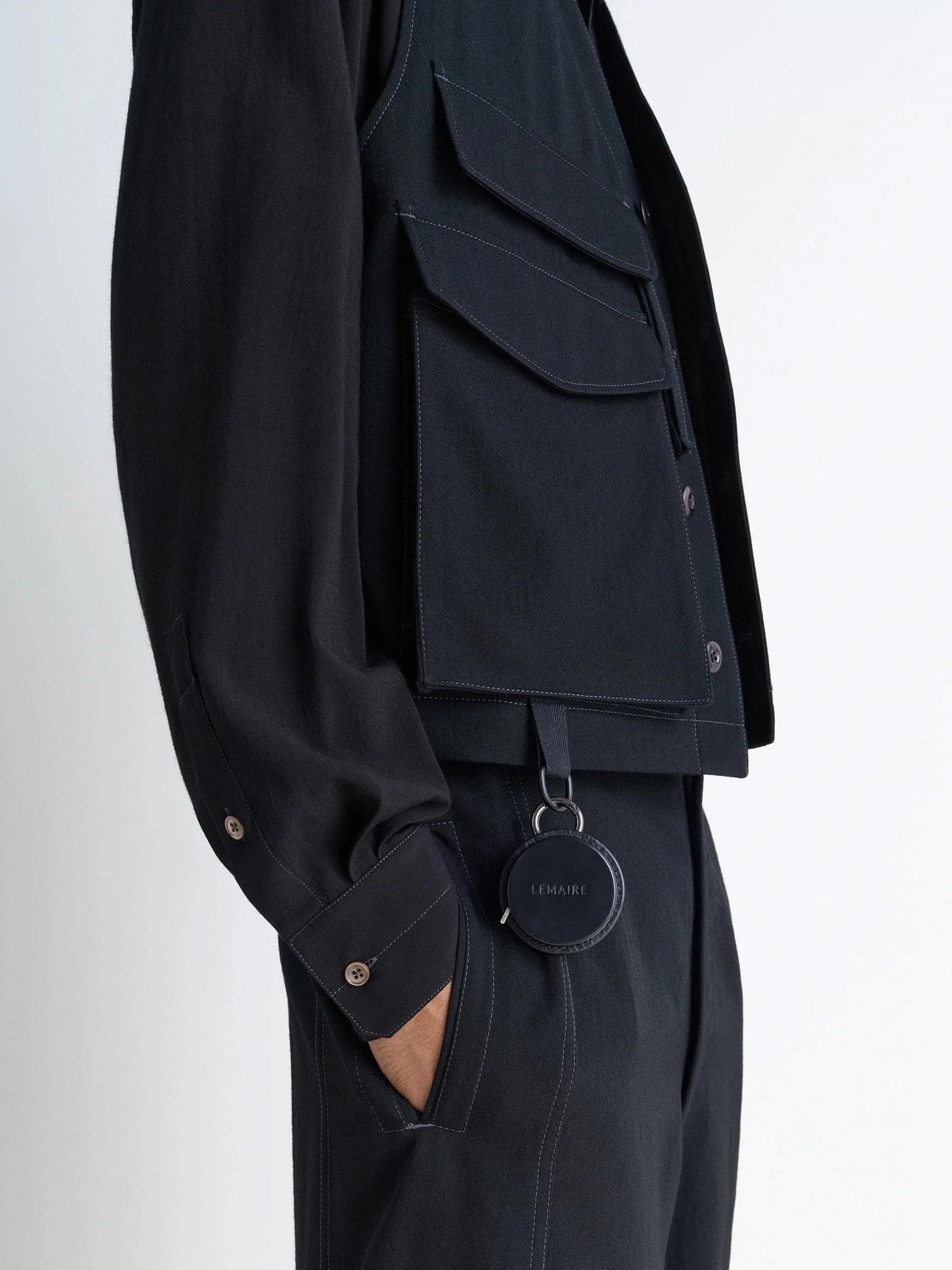 Molded Tape Necklace - Black