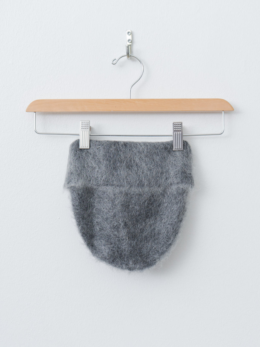 Brushed Mohair Beanie - Charcoal
