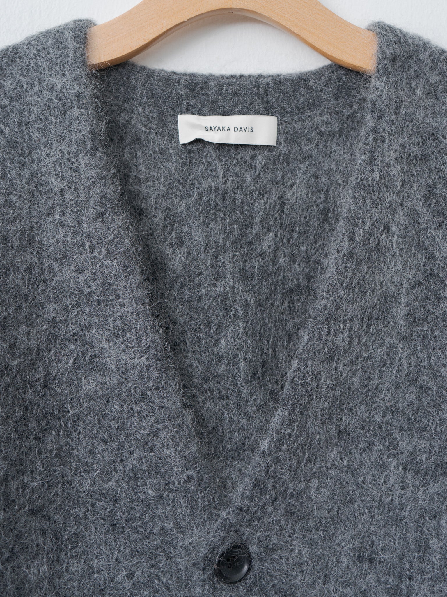 Mohair Cardigan - Charcoal
