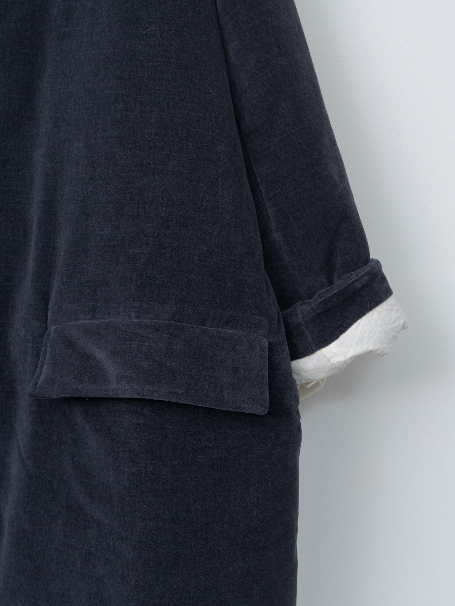 Milu Coat L VELVET - Navy