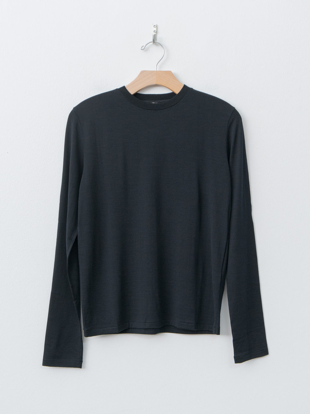 Wool Soft Jersey L/S Tee - Black