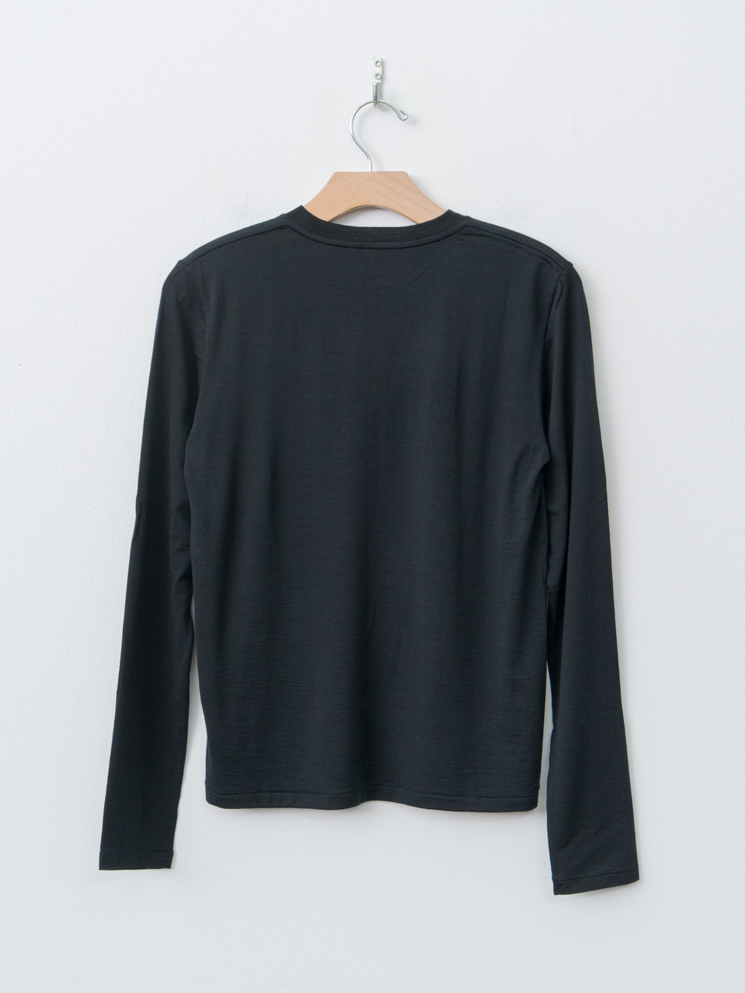 Wool Soft Jersey L/S Tee - Black