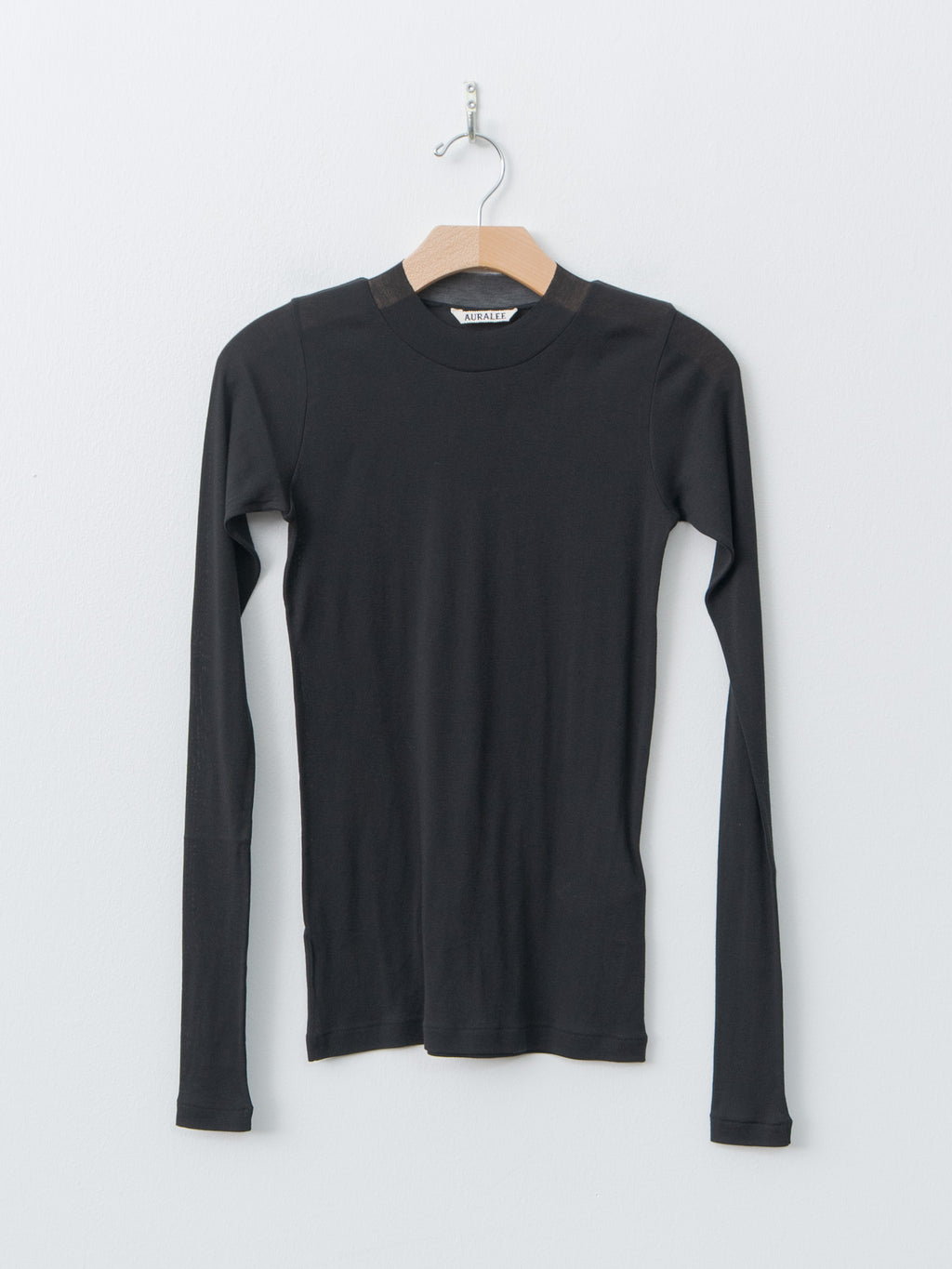 Super High Gauge Sheer Rib L/S Tee - Black