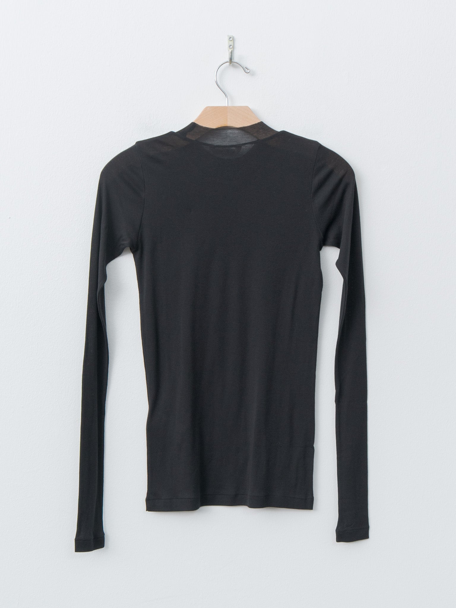 Super High Gauge Sheer Rib L/S Tee - Black