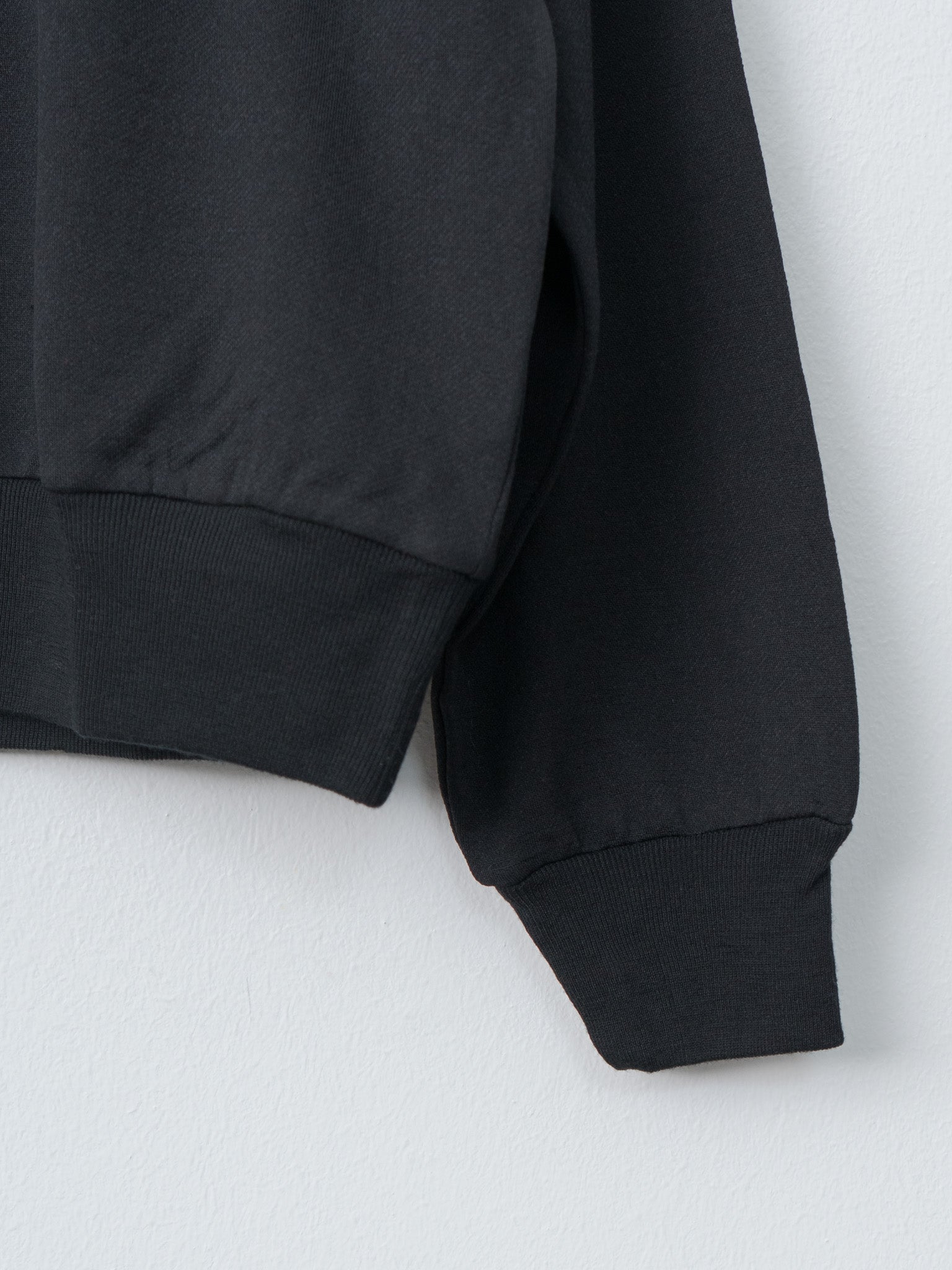 Light Wool Sweat P/O - Black