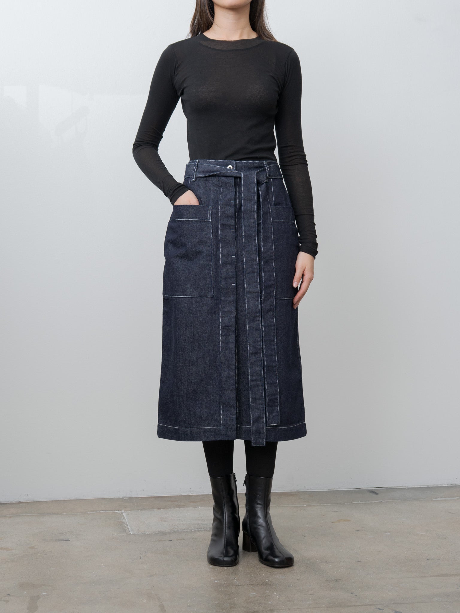 Mia Skirt DENIM - Dark Indigo