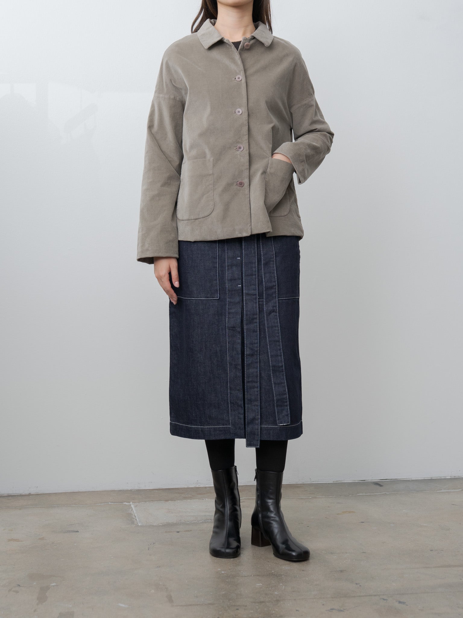 Shirt Loose Blazer V - Marron Glace