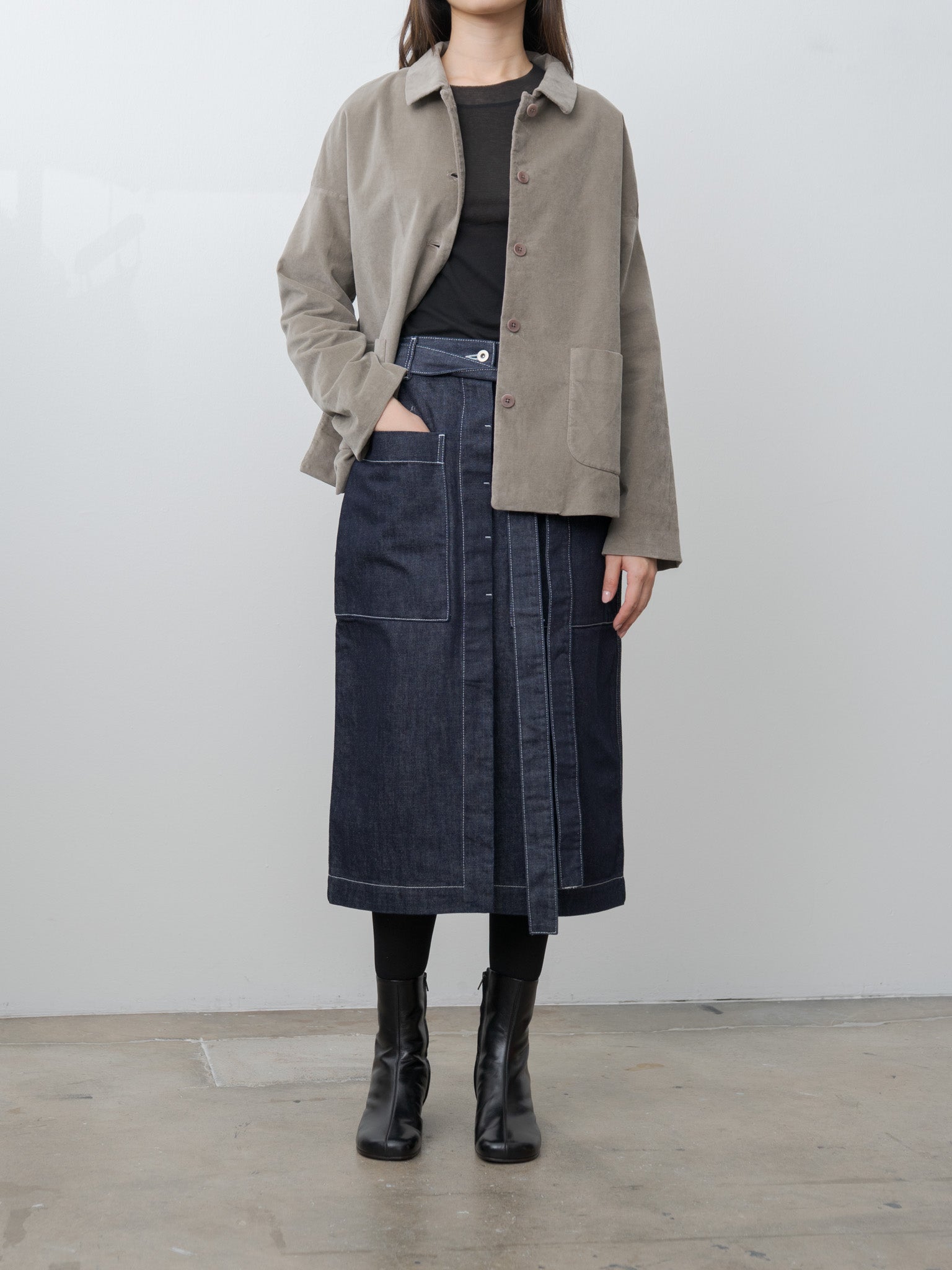 Shirt Loose Blazer V - Marron Glace