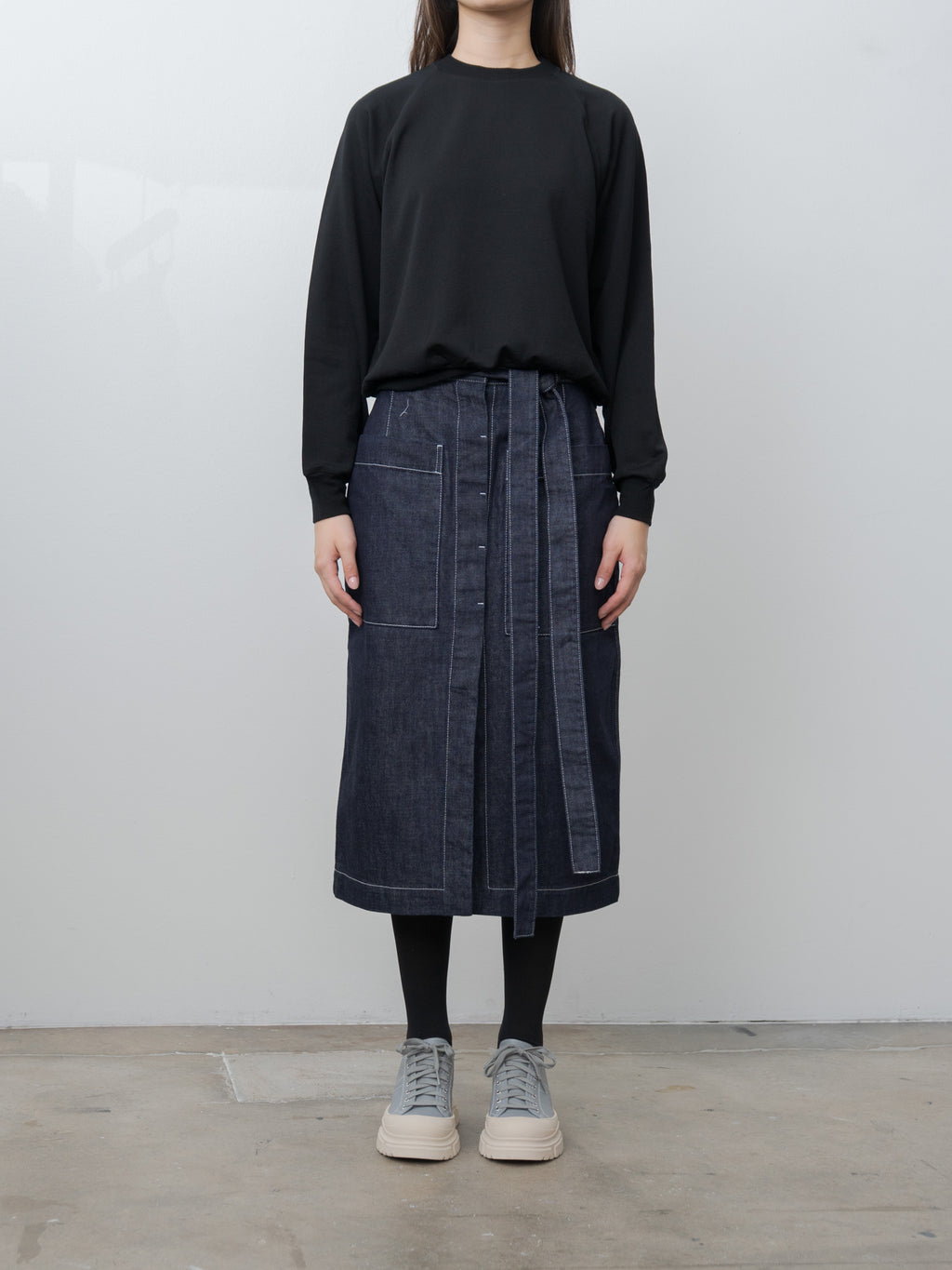 Light Wool Sweat P/O - Black