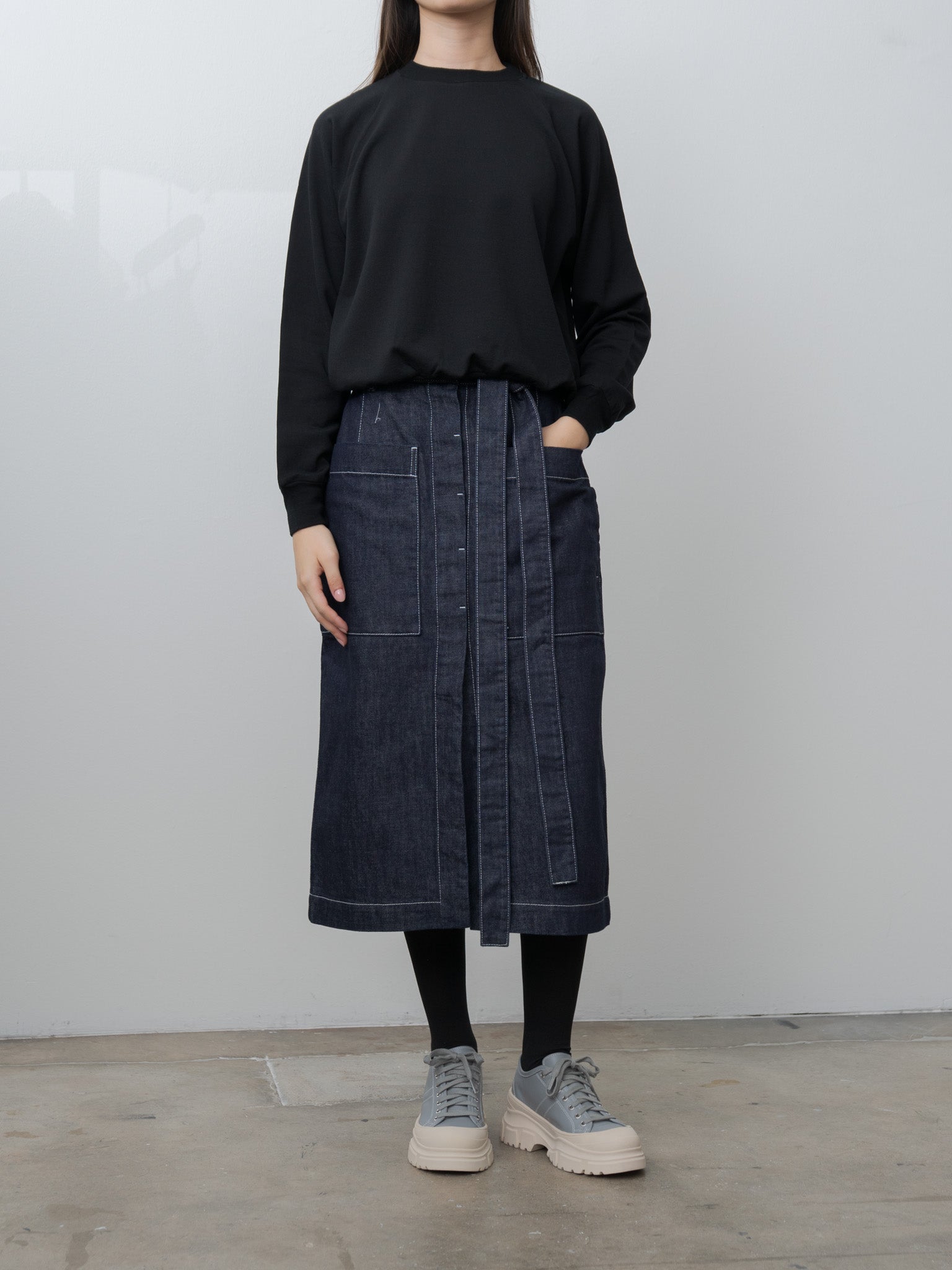 Light Wool Sweat P/O - Black
