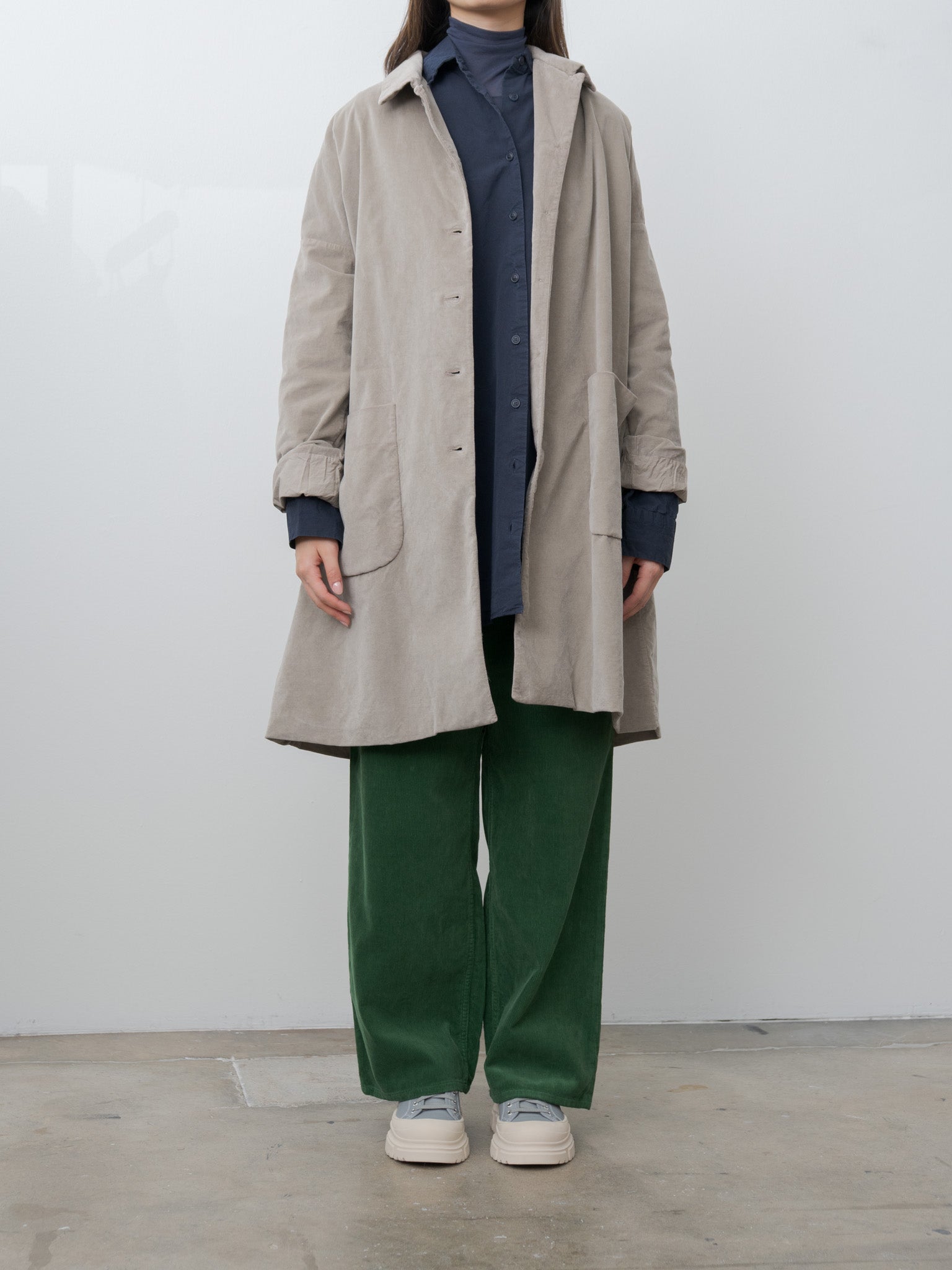 Collar Coat V - Marron Glace