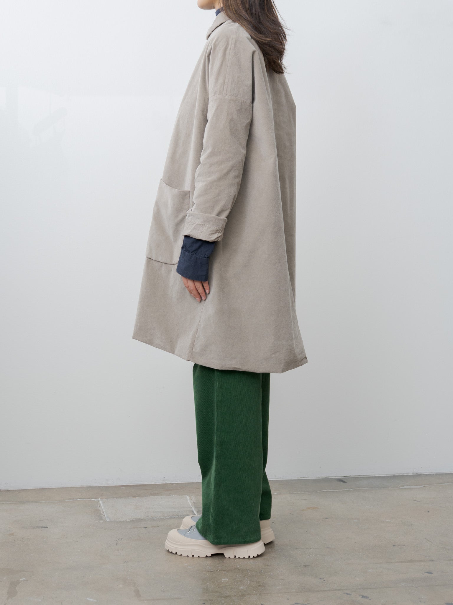 Collar Coat V - Marron Glace