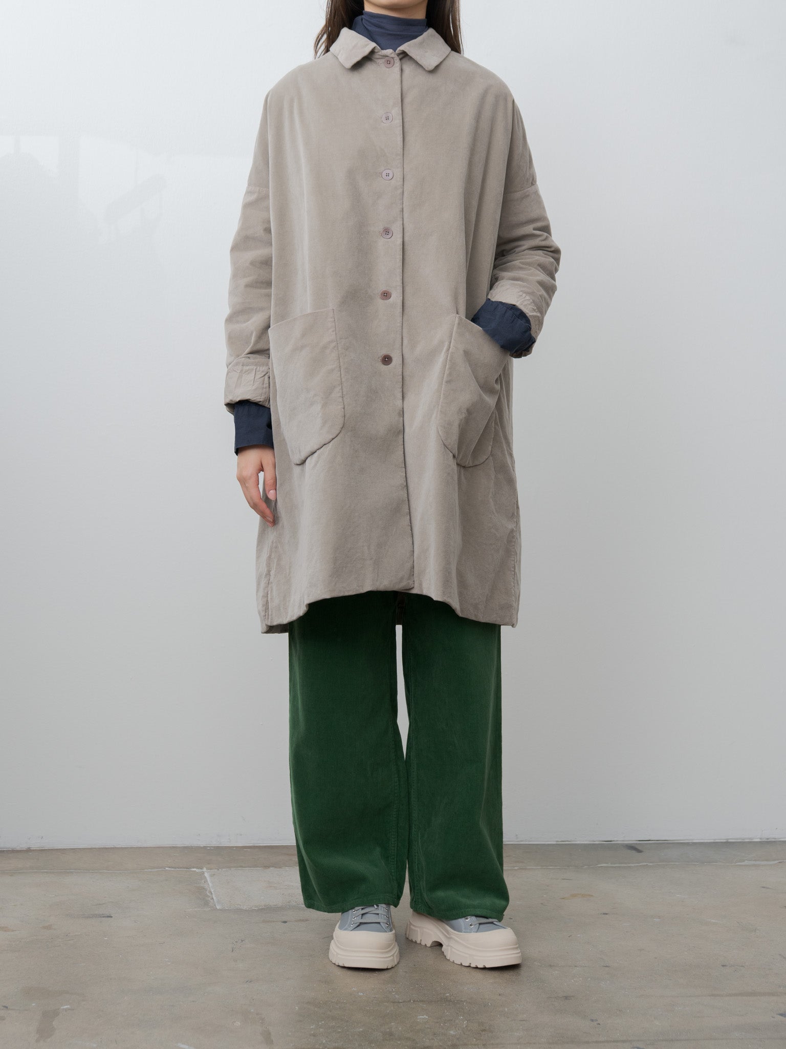 Collar Coat V - Marron Glace
