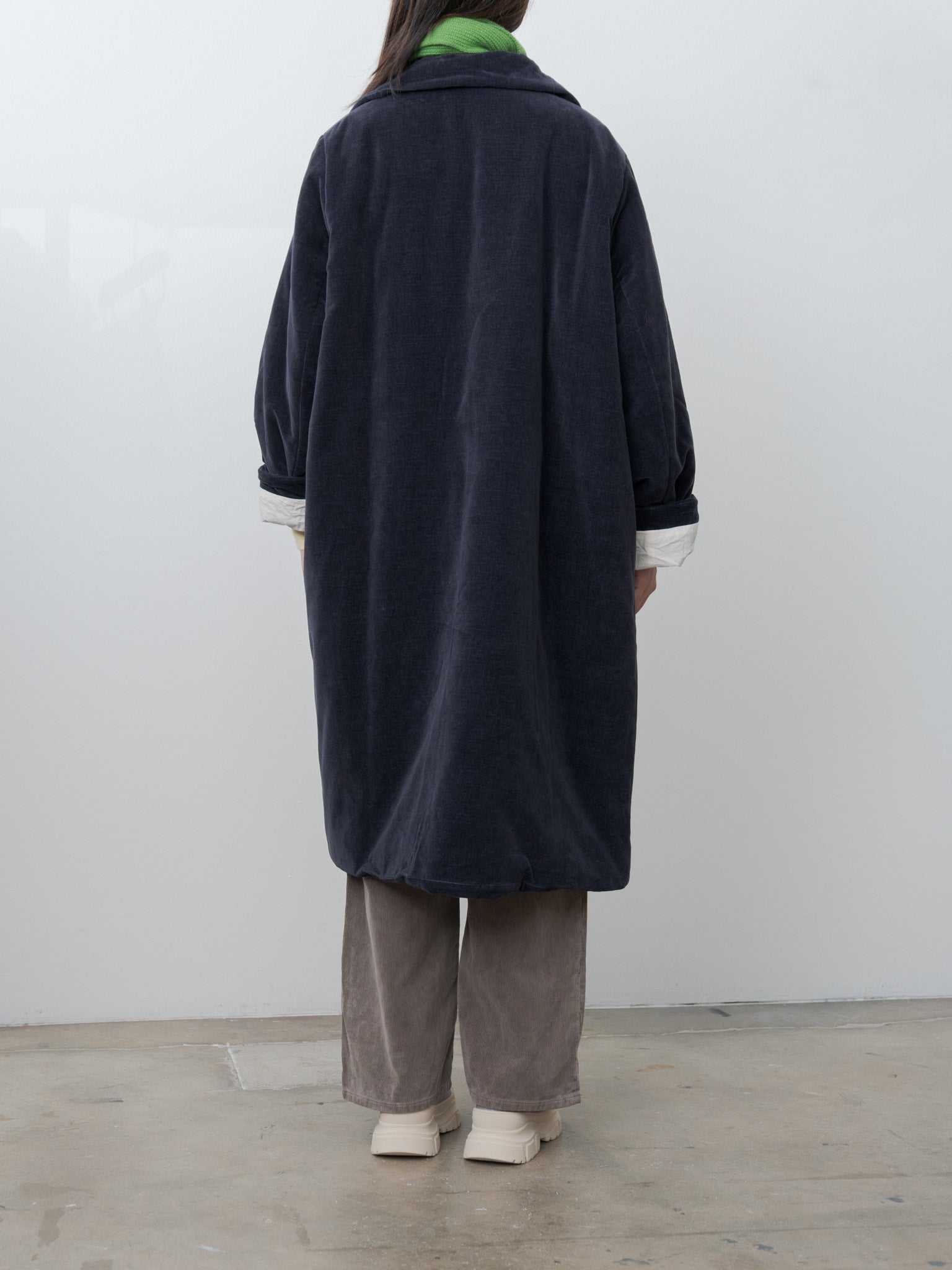 Milu Coat L VELVET - Navy
