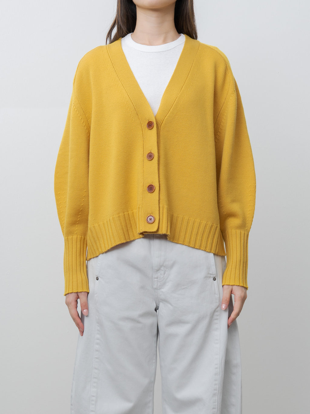 Balloon Sleeve Cardigan - Golden Sun