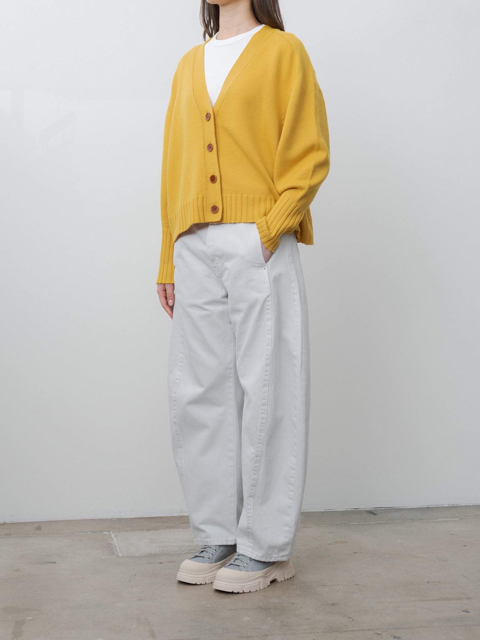 Balloon Sleeve Cardigan - Golden Sun