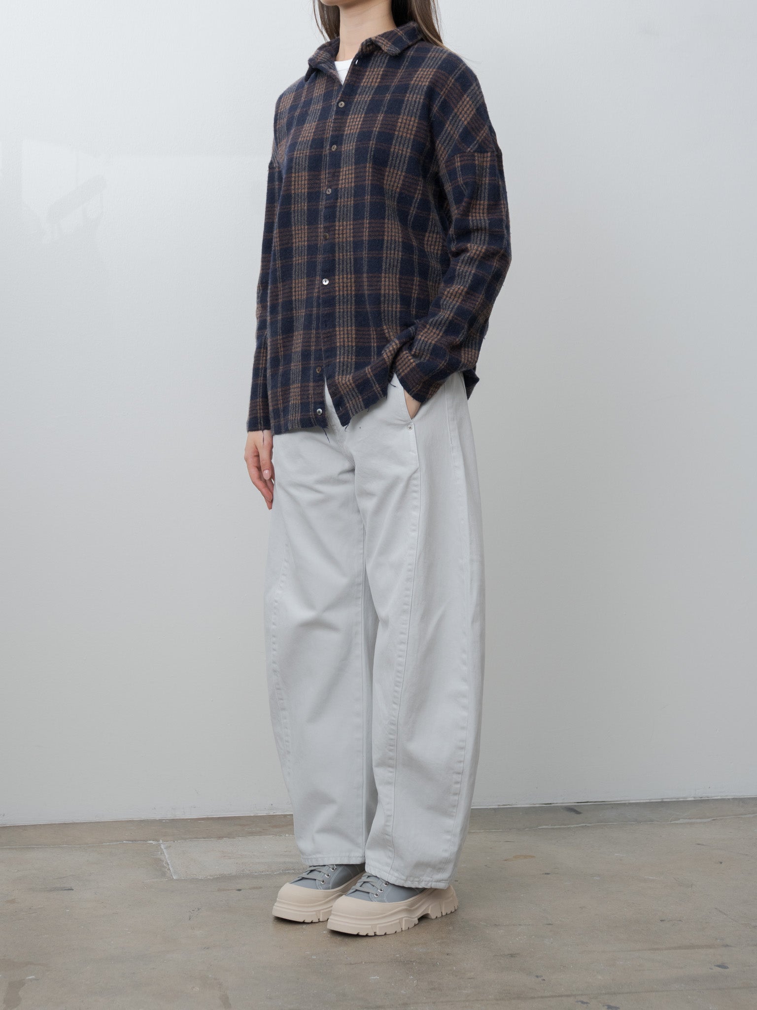 Tartan Soft Collar Shirt - Ink