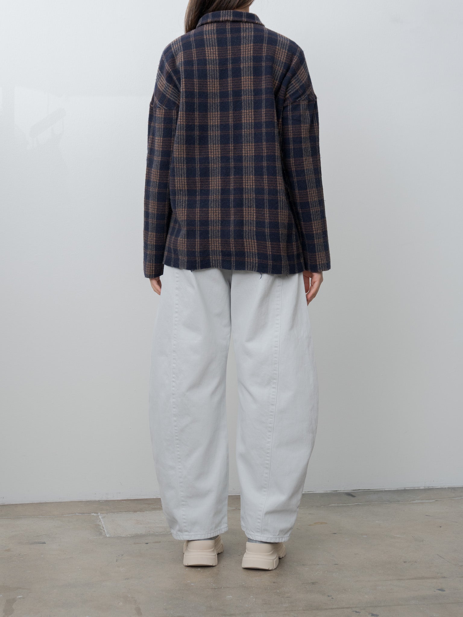 Tartan Soft Collar Shirt - Ink