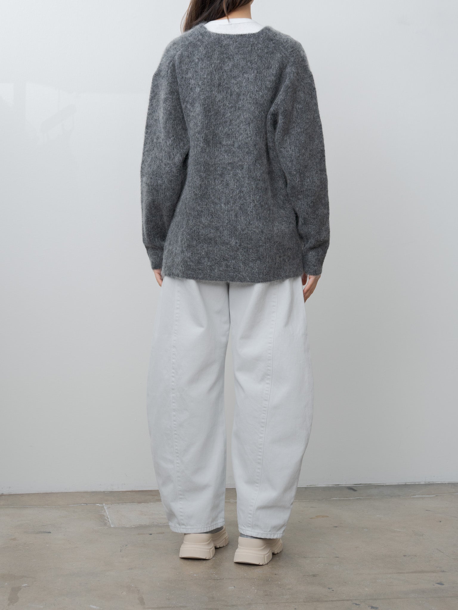 Mohair Cardigan - Charcoal