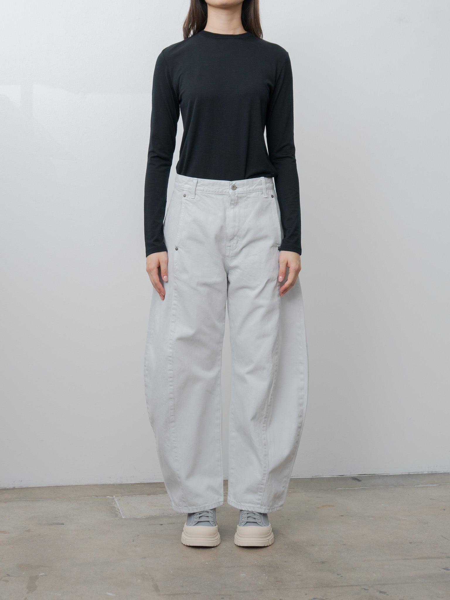 Wool Soft Jersey L/S Tee - Black