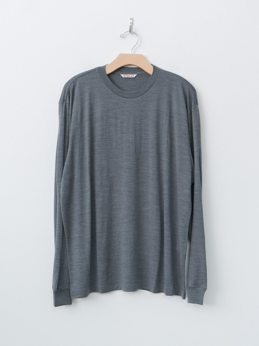 Wool Soft Jersey L/S Tee - Top Charcoal