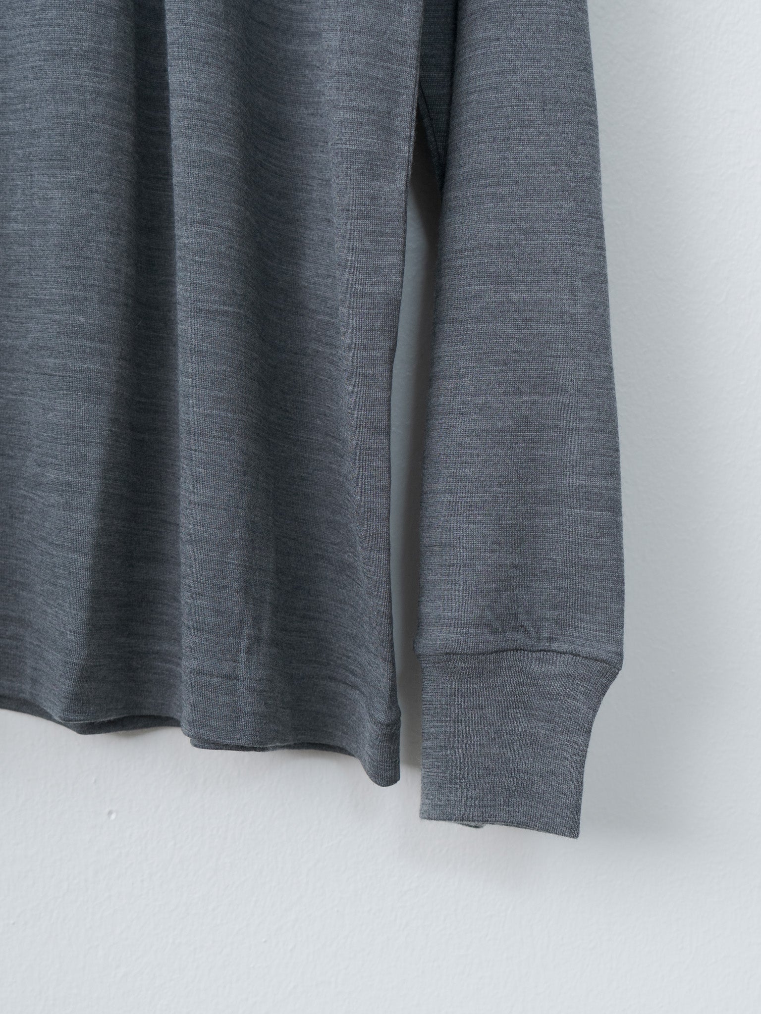 Wool Soft Jersey L/S Tee - Top Charcoal