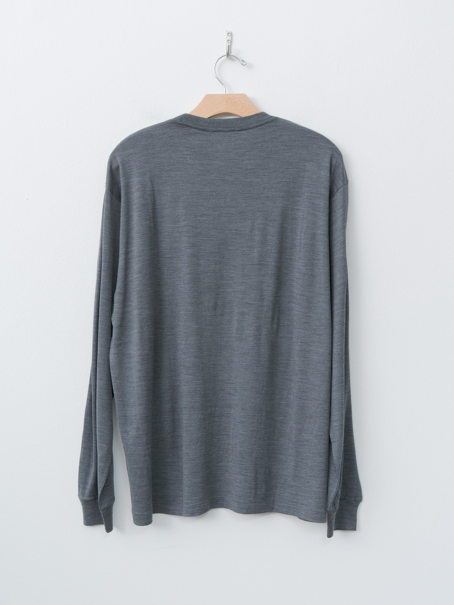 Wool Soft Jersey L/S Tee - Top Charcoal