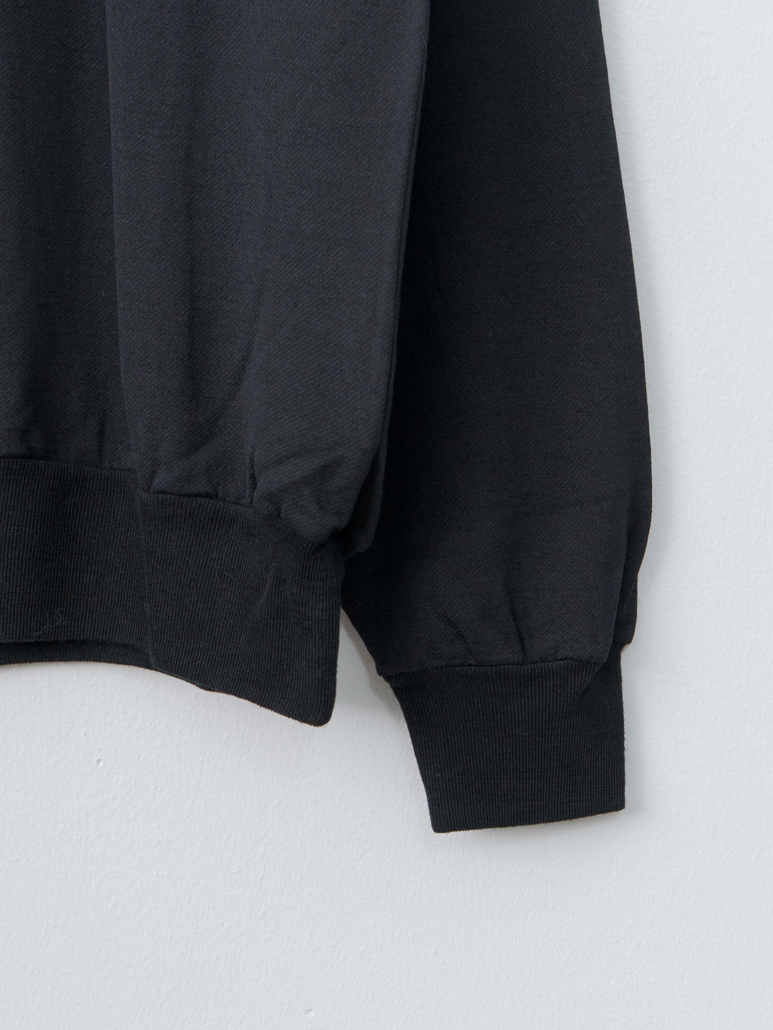 Light Wool Sweat P/O - Black