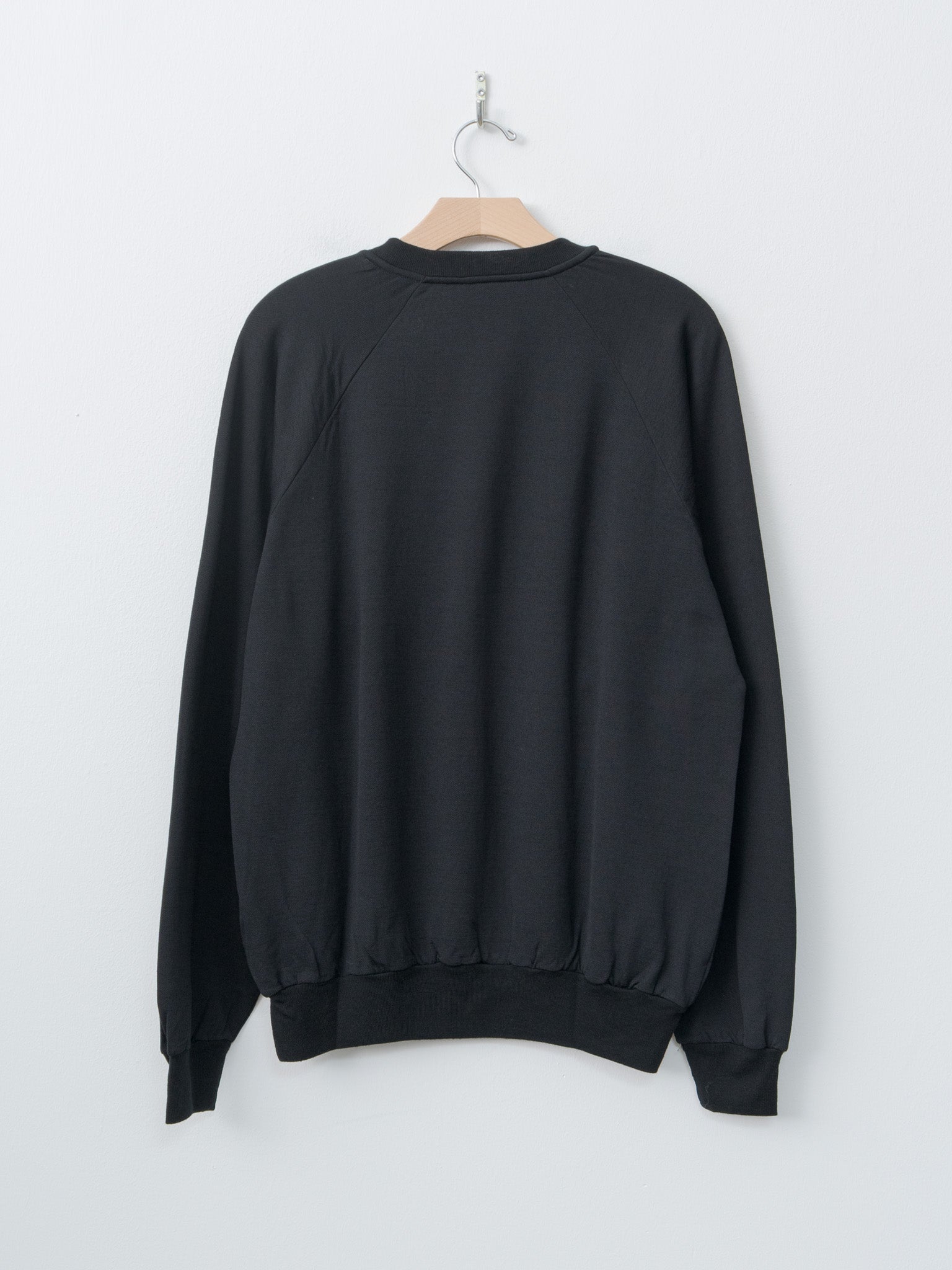 Light Wool Sweat P/O - Black