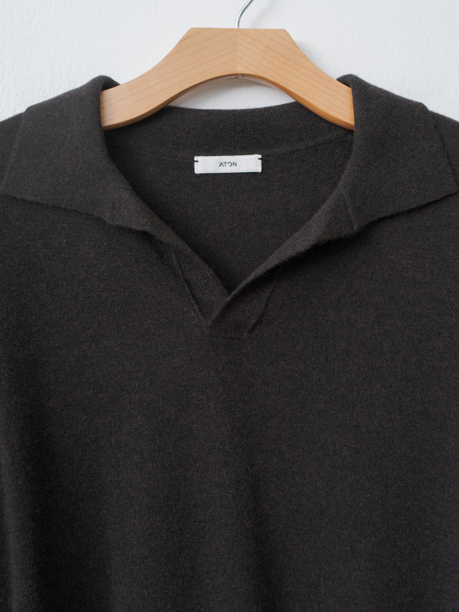 Super Light Wool Skipper Polo Sweater - Brown