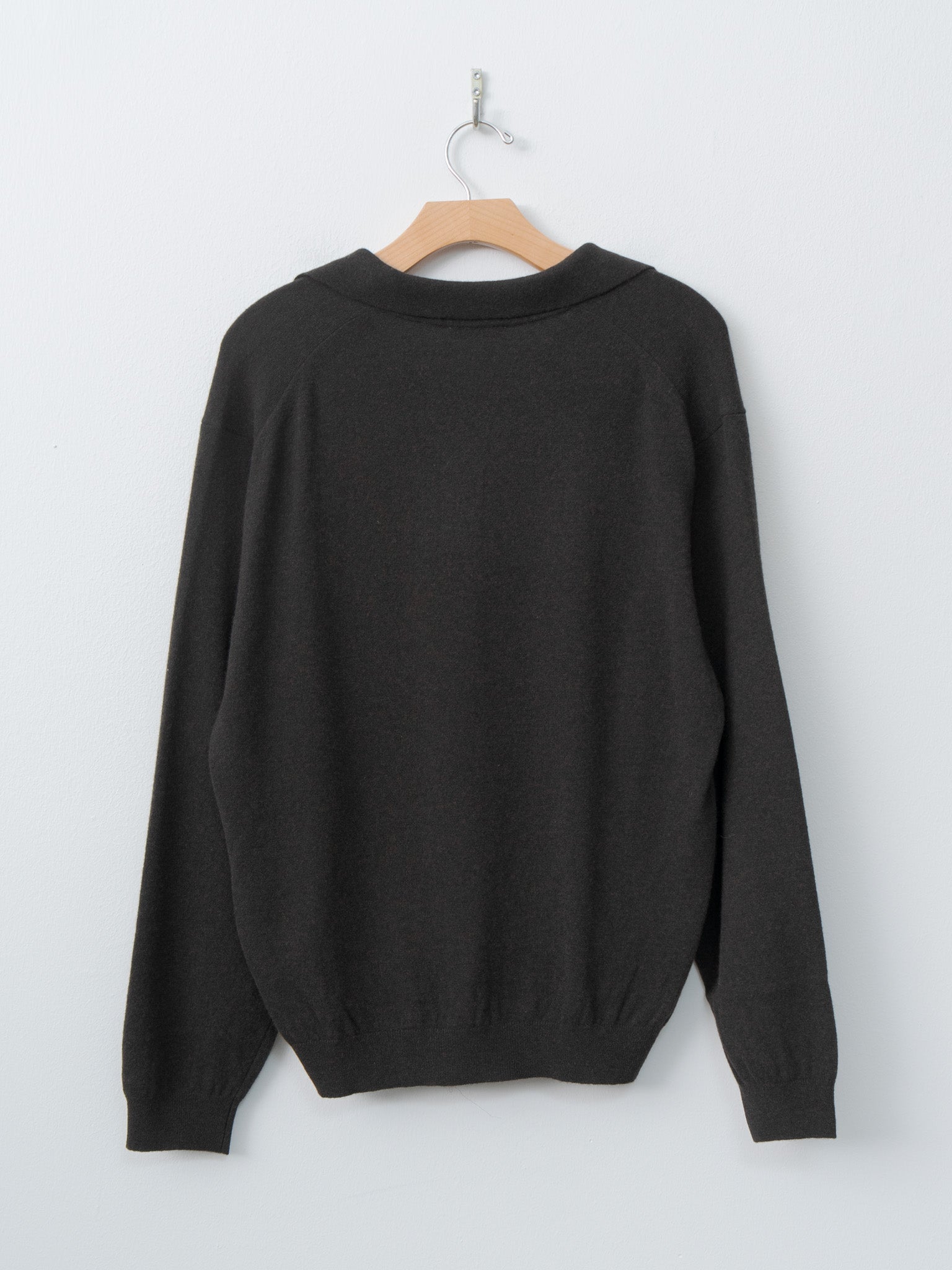 Super Light Wool Skipper Polo Sweater - Brown