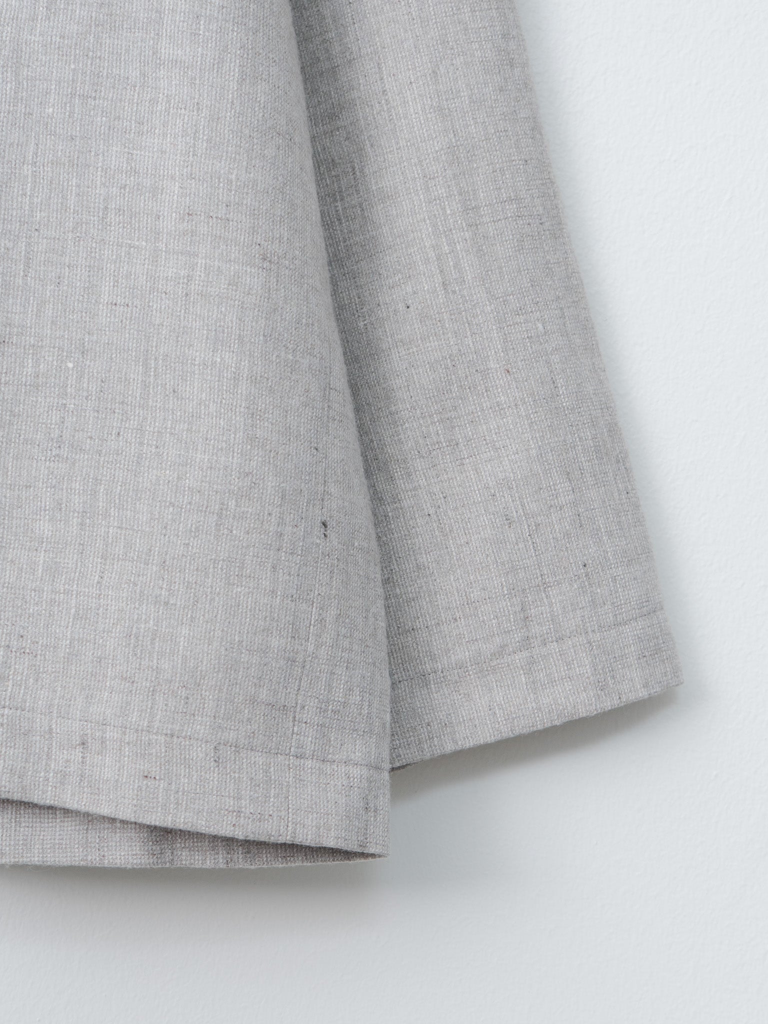 Linen Wool Twill Shirt Jacket - Light Gray